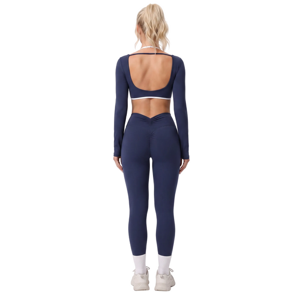 Conjunto Gym Mujer Top Manga Larga