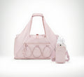Bolso de fitness de gran capacidad para mujer con compartimento para zapatos, diseño transpirable e impermeable.