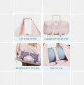 Bolso de fitness de gran capacidad para mujer con compartimento para zapatos, diseño transpirable e impermeable.