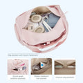 Bolso de fitness de gran capacidad para mujer con compartimento para zapatos, diseño transpirable e impermeable.