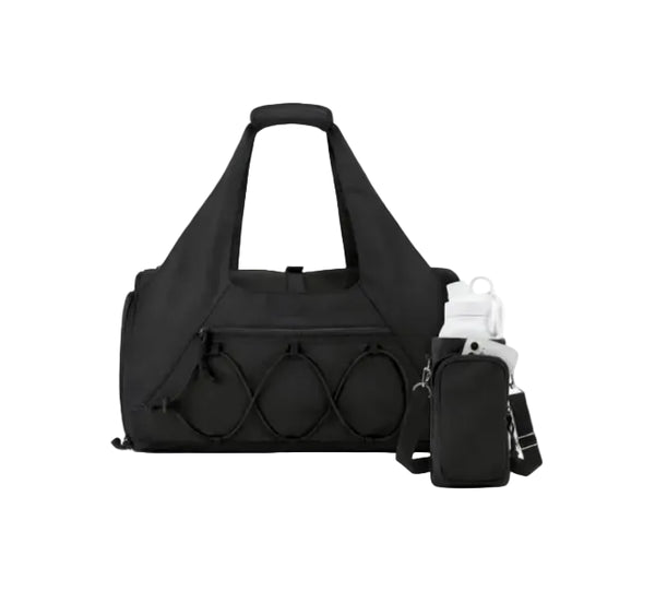 Bolso de fitness de gran capacidad para mujer con compartimento para zapatos, diseño transpirable e impermeable.